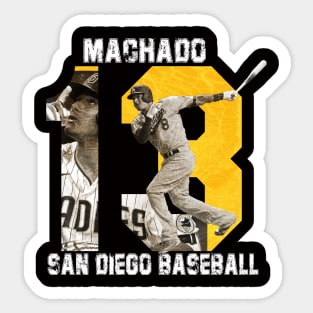 San Diego Padres-Machado Black Sticker